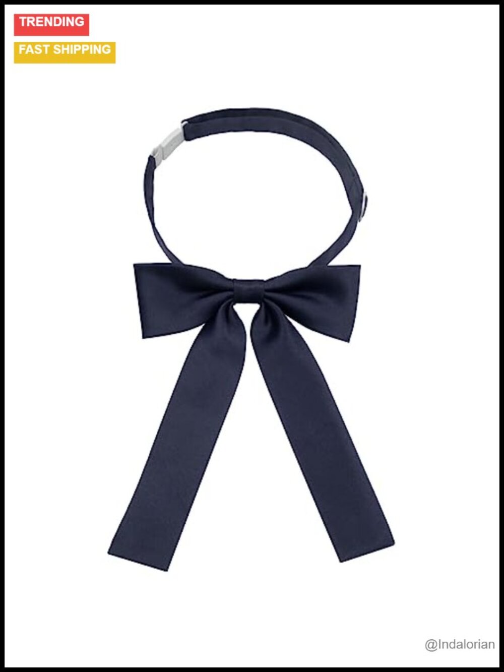 Pre-tied Adjustable Polyester Bow Tie for School Uniform Shirt